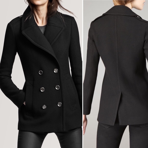 Burberry Jackets & Blazers - NWT Burberry Brit Wool Peacoat Black US 4